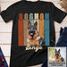 GeckoCustom Personalized Custom Photo T Shirt, Dog Lover Gift, Vintage Dog Mom Unisex T-Shirt / Black Color / S