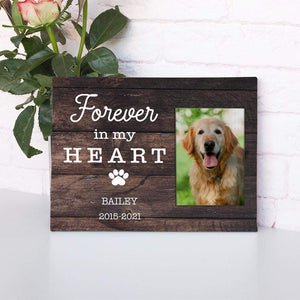 GeckoCustom Personalized Custom Print Canvas, Dog Lover Gift, Forever In My Heart
