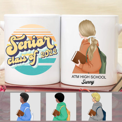 GeckoCustom Personalized Custom Senior Coffee Mug, Senior Class Of 2022 Mug, Senior 2022 Mug, Back to School Gift 11oz