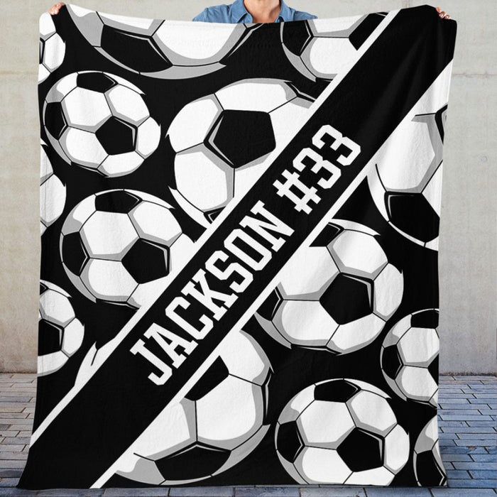 GeckoCustom Personalized Custom Soccer Blanket H533