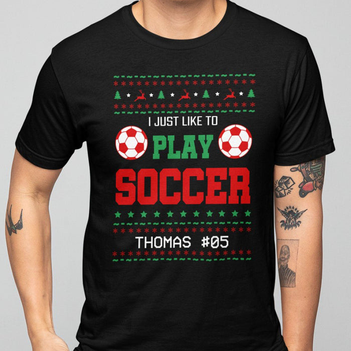 GeckoCustom Personalized Custom Soccer Ugly Christmas Sweater H541v2