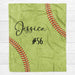GeckoCustom Personalized Custom Softball Blanket C528 VPS Cozy Plush Fleece 30 x 40 Inches (baby size)