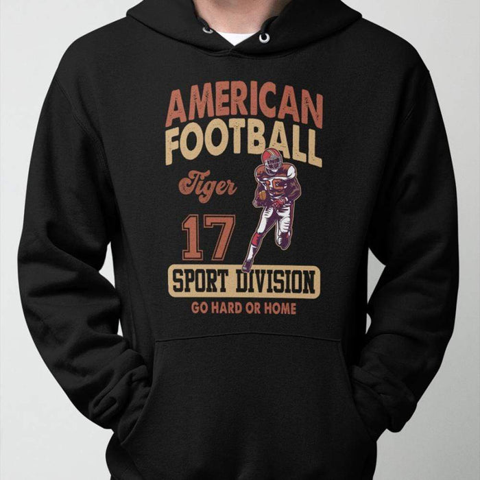 GeckoCustom Personalized Custom Sport Shirt, American Football Shirt, Football Gift Pullover Hoodie / Black Colour / S