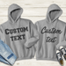 GeckoCustom Personalized Custom Sweatshirt Hoodie, Bright Apparel For Christmas, Custom Text Pullover Hoodie / Sport Grey Colour / S
