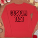 GeckoCustom Personalized Custom T Shirt, Bright Apparel For Men, Custom Text Long Sleeve / Colour Sport Grey / S