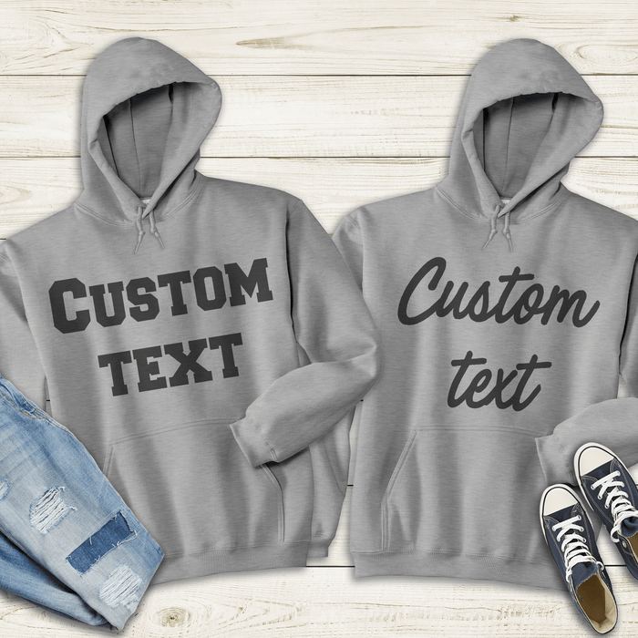 GeckoCustom Personalized Custom T Shirt, Bright Apparel For Women, Custom Text Pullover Hoodie / White Colour / S