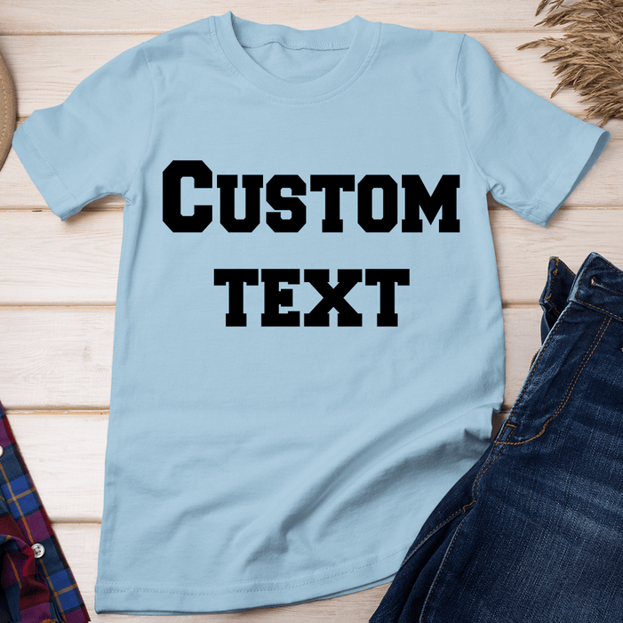GeckoCustom Personalized Custom T Shirt, Bright Apparel For Women & Men, Custom Text Unisex T-Shirt / Sport Grey / S