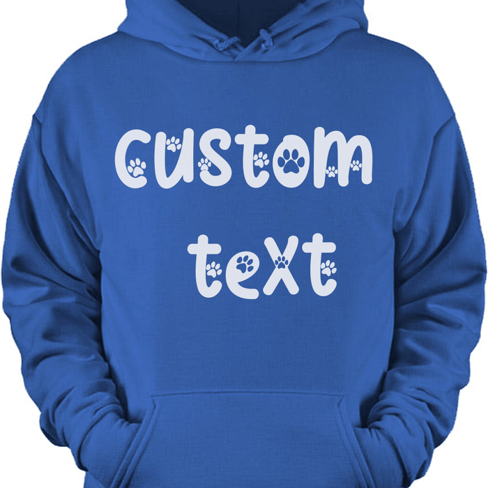 GeckoCustom Personalized Custom T Shirt, Dark Apparel For Women, Custom Text Pullover Hoodie / Black Colour / S