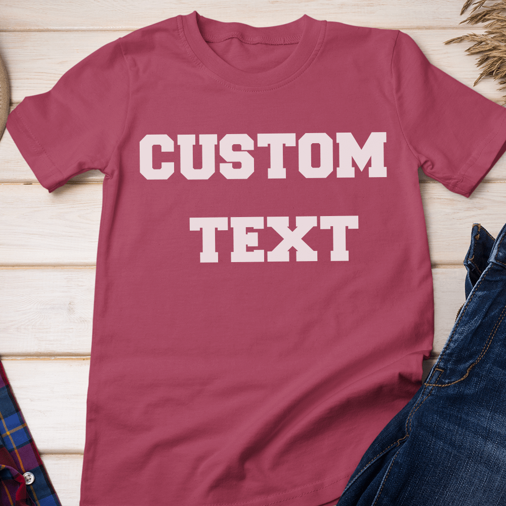 GeckoCustom Personalized Custom T Shirt, Dark Apparel For Women, Custom Text Women T Shirt / Black / S