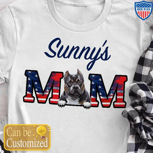 GeckoCustom Personalized Custom T Shirt, Dog Lover Gift, 4th Of July Gift, American Dog Mom Dog Dad