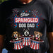 GeckoCustom Personalized Custom T Shirt, Dog Lover Gift, 4th Of July Gift, Star Spangled Dog Dad