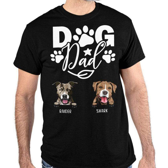 GeckoCustom Personalized Custom T Shirt, Dog Lover Gift, Fathers Day Gift, Dog Dad Unisex T-Shirt / Black / S