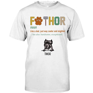 GeckoCustom Personalized Custom T Shirt, Dog Lover Gift, Fathers Day Gift, Dog Fathor Way Cooler Mightier Unisex T-Shirt / Sport Grey / S