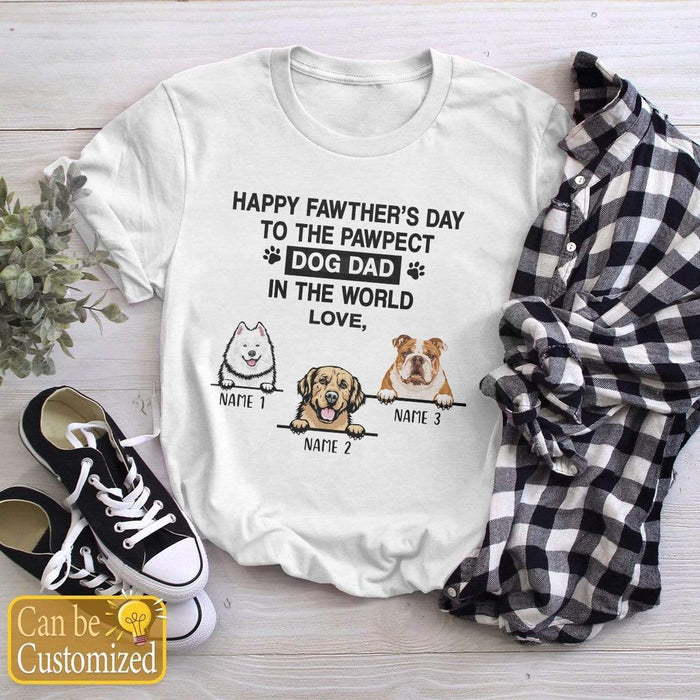 GeckoCustom Personalized Custom T Shirt, Dog Lover Gift, Fathers Day Gift, Happy Fawther Day