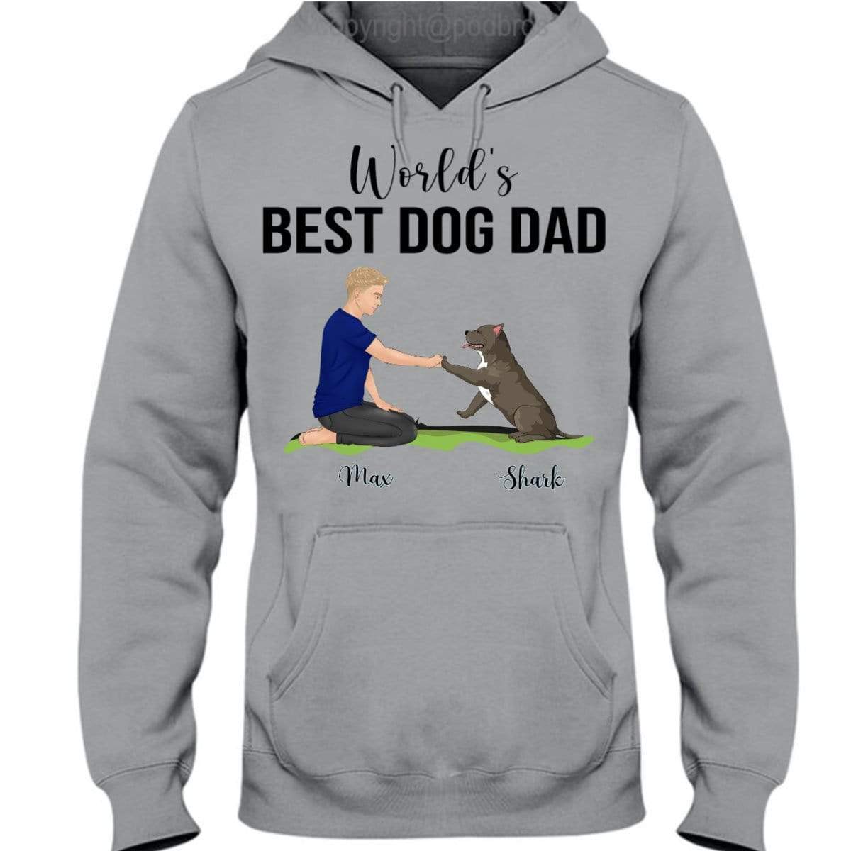 GeckoCustom Personalized Custom T Shirt, Dog Lover Gift, Fathers Day Gift, The Best Dog Dad Ever