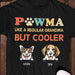 GeckoCustom Personalized Custom T Shirt, Dog Lover Gift, Mothers Day Gift, Pawma Regular Cooler Unisex T-Shirt / Black / S
