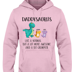 GeckoCustom Personalized Custom T Shirt, Gift For Dad, Fathers Day Gift, Papasaurus Pullover Hoodie / Sport Grey Colour / S