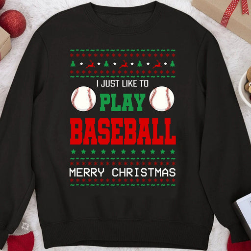 GeckoCustom Personalized Custom Ugly Christmas Baseball Sweatshirt H541v2