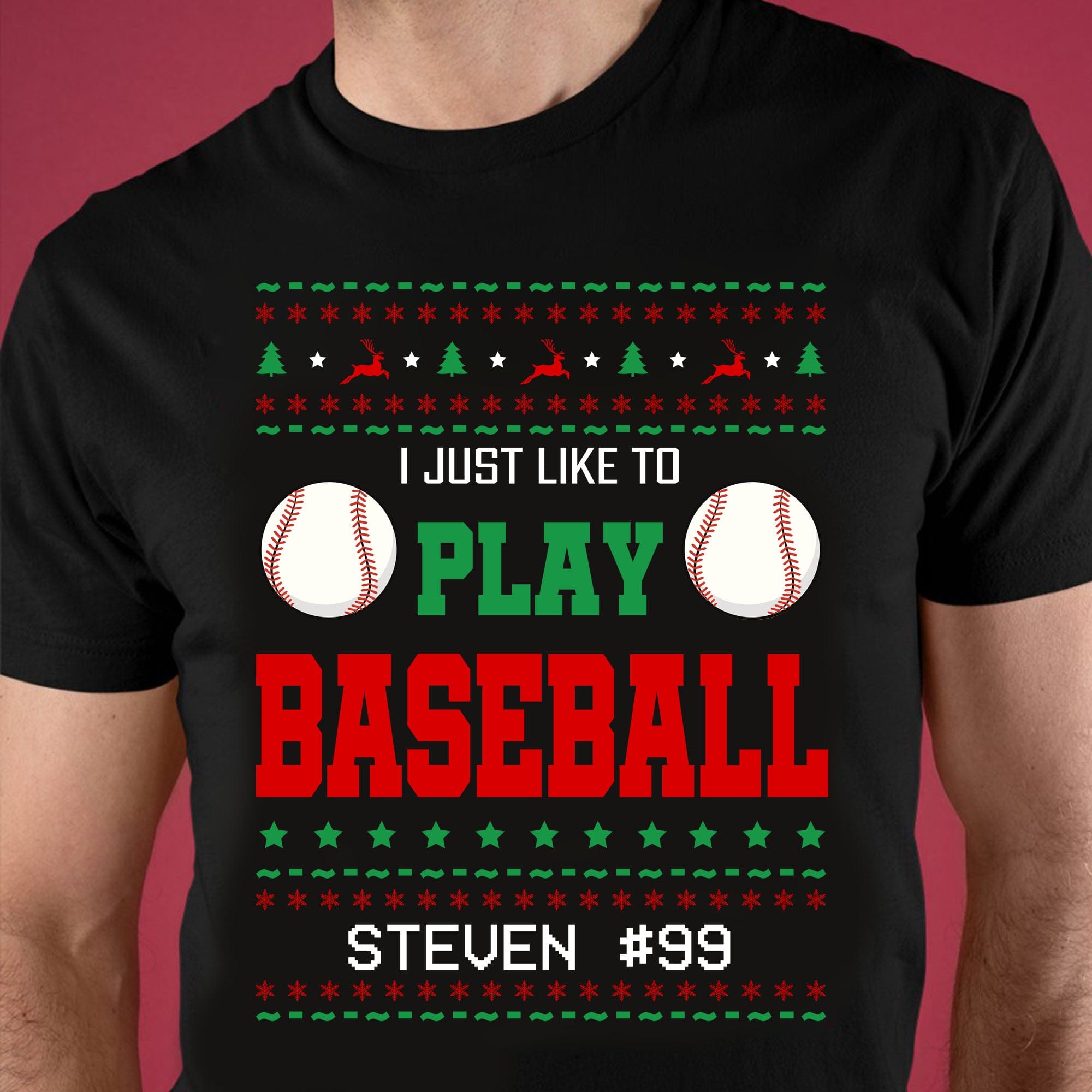 GeckoCustom Personalized Custom Ugly Christmas Baseball Sweatshirt H541v2