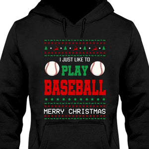 GeckoCustom Personalized Custom Ugly Christmas Baseball Sweatshirt H541v2 Pullover Hoodie / Black Colour / S