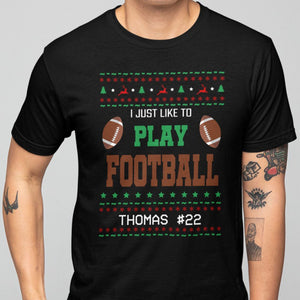 GeckoCustom Personalized Custom Ugly Christmas Football Sweatshirt H541v2