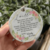 GeckoCustom Personalized Custom Wedding Ornament Decor, I Will Love Your Son/Daughter, Mother of Groom Bride Gift Pack 1
