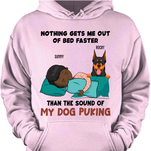 GeckoCustom Personalized Dog Shirt, Gift For Dog Lover, The Sound Of My Dog Puking Pullover Hoodie / Sport Grey Colour / S