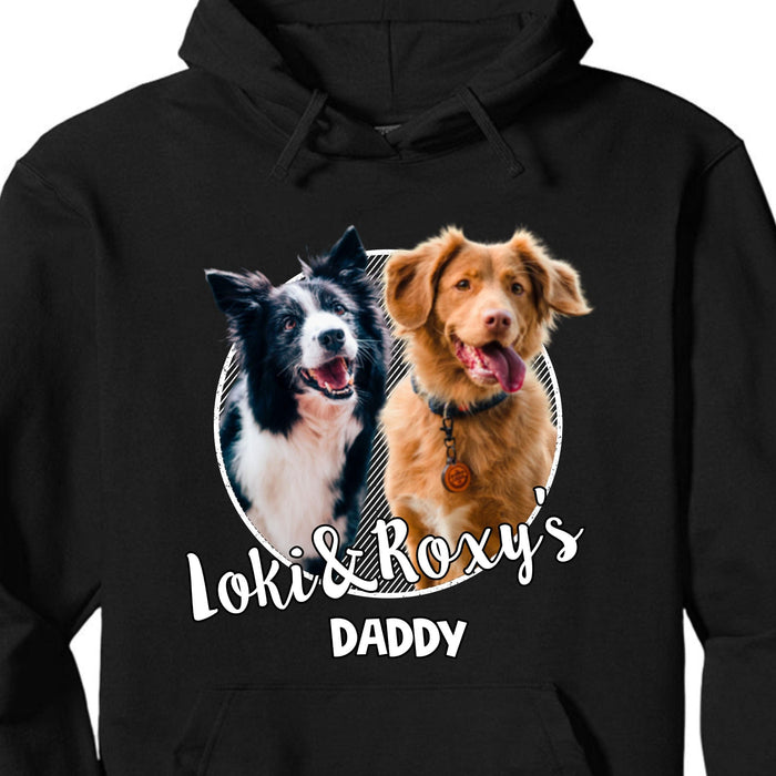 GeckoCustom Personalized Dog Shirts For Humans Custom Photo Dog Shirt Dark C466 Pullover Hoodie / Black Colour / S