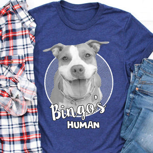 GeckoCustom Personalized Dog Shirts For Humans Custom Photo Dog Shirt Dark C466 Basic Tee / Black / S