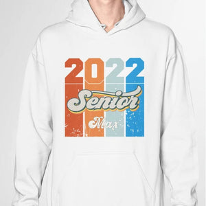 GeckoCustom Personalized Family Senior 2022 Shirt, 2022 Senior Retro Shirt, Class Of 2022 Seniors Shirt Pullover Hoodie / Sport Grey Colour / S