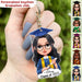 GeckoCustom Personalized Gift Chibi Keychain, Graduation Gift, keychain acrylic custom shape,Gift For Senior HN590