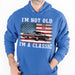 GeckoCustom Personalized I'm Not Old Classic Car American Flag Birthday Shirt Pullover Hoodie / Black Colour / S