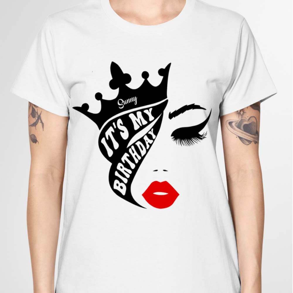 GeckoCustom Personalized Its My Birthday Girl Shirt, Birthday Queen Shirt Unisex T Shirt / Sport Grey Color / S