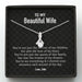 GeckoCustom Personalized Message Card Necklace Gift for Wife/Girlfriend Alluring Beauty