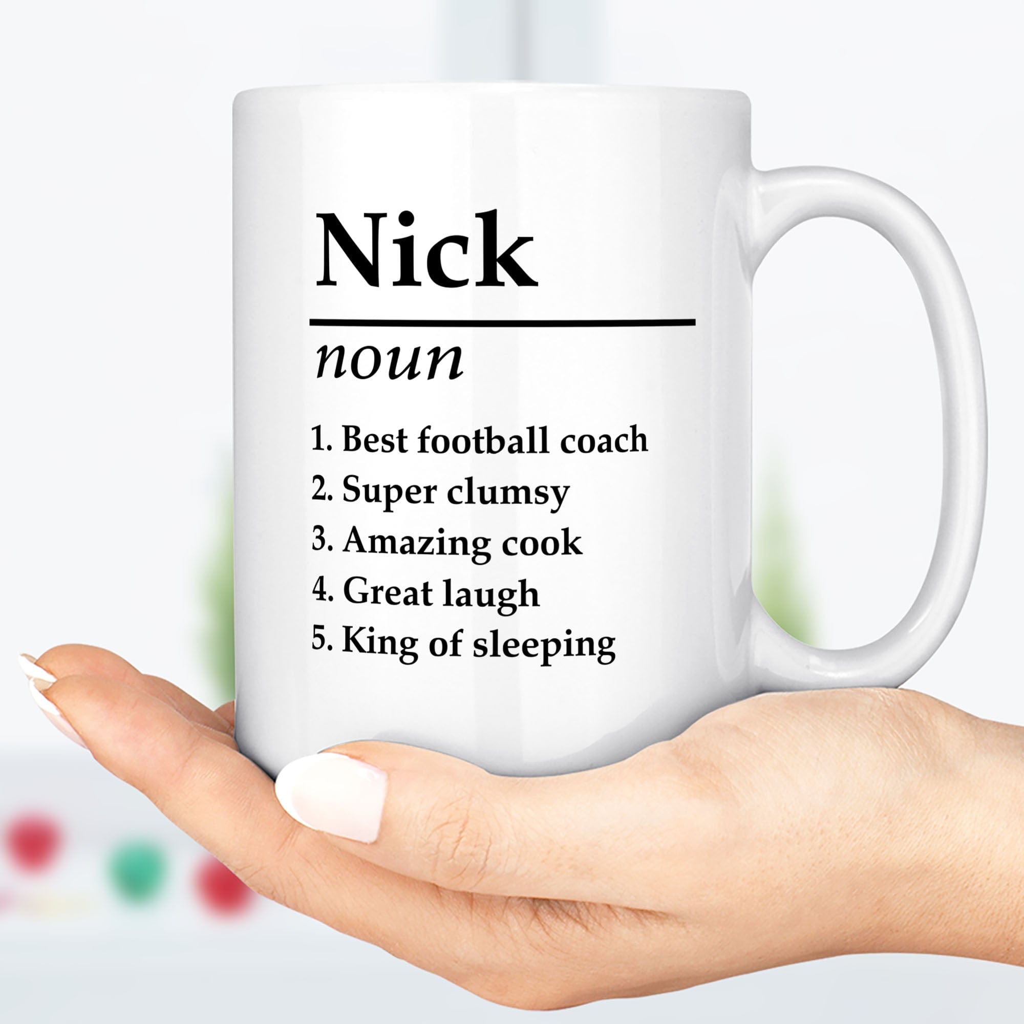 GeckoCustom Personalized Name Definition Mug Gifts Ideas Presents For Valentine Anniversary Christmas Fathers Mothers Day C590 11oz