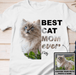 GeckoCustom Personalized Photo Custom Cat Shirt, Gift For Cat Lover, Best Cat Mom Ever Unisex T Shirt / Light Blue Color / S