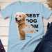 GeckoCustom Personalized Photo Custom Dog Shirt, Gift For Dog Lover, Best Dog Mom Ever Unisex T Shirt / Light Blue Color / S