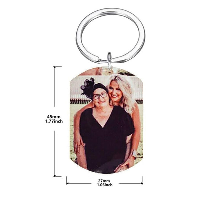 GeckoCustom Personalized Photo Keychain, Memorial Engraved Keychain, Those We Love Don't Go Away They Walk Beside Us Everyday