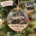 GeckoCustom Personalized Photo Ornament For Fisher, Christmas Wood Slice Ornament, HN590 TWO SIDES / 3.2 - 3.5 in / 1 Piece