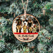 GeckoCustom Personalized photo ornament for U.S Firefighter, Christmas wood slice ornament, HN590