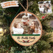GeckoCustom Personalized photo ornament for U.S Veteran, Christmas wood slice ornament military, HN590 ONE SIDE / 3.2 - 3.5 in / 1 Piece