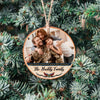GeckoCustom Personalized photo ornament for U.S Veteran, Christmas wood slice ornament military, HN590