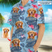GeckoCustom Personalized Photo Upload Men's Hawaiian Dog Shirt, HN590