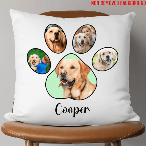 GeckoCustom Pet Photo Pillow, Custom Dog Photo Throw Pillow, Personalized Gift For Dog Lovers SG02