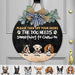 GeckoCustom Please Take Off Your Shoes, Wooden Door Sign With Wreath, Dog Lover Gift, Dog Door Hanger HN590 12 inch