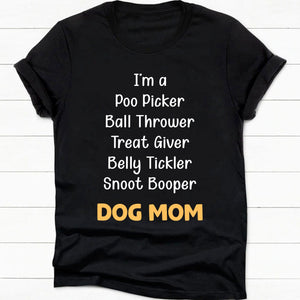 GeckoCustom Poo Picker Personalized Custom Dog Shirt C236 Women Tee / Black Color / S