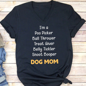 GeckoCustom Poo Picker Personalized Custom Dog Shirt C236 Women V-neck / V Black / S