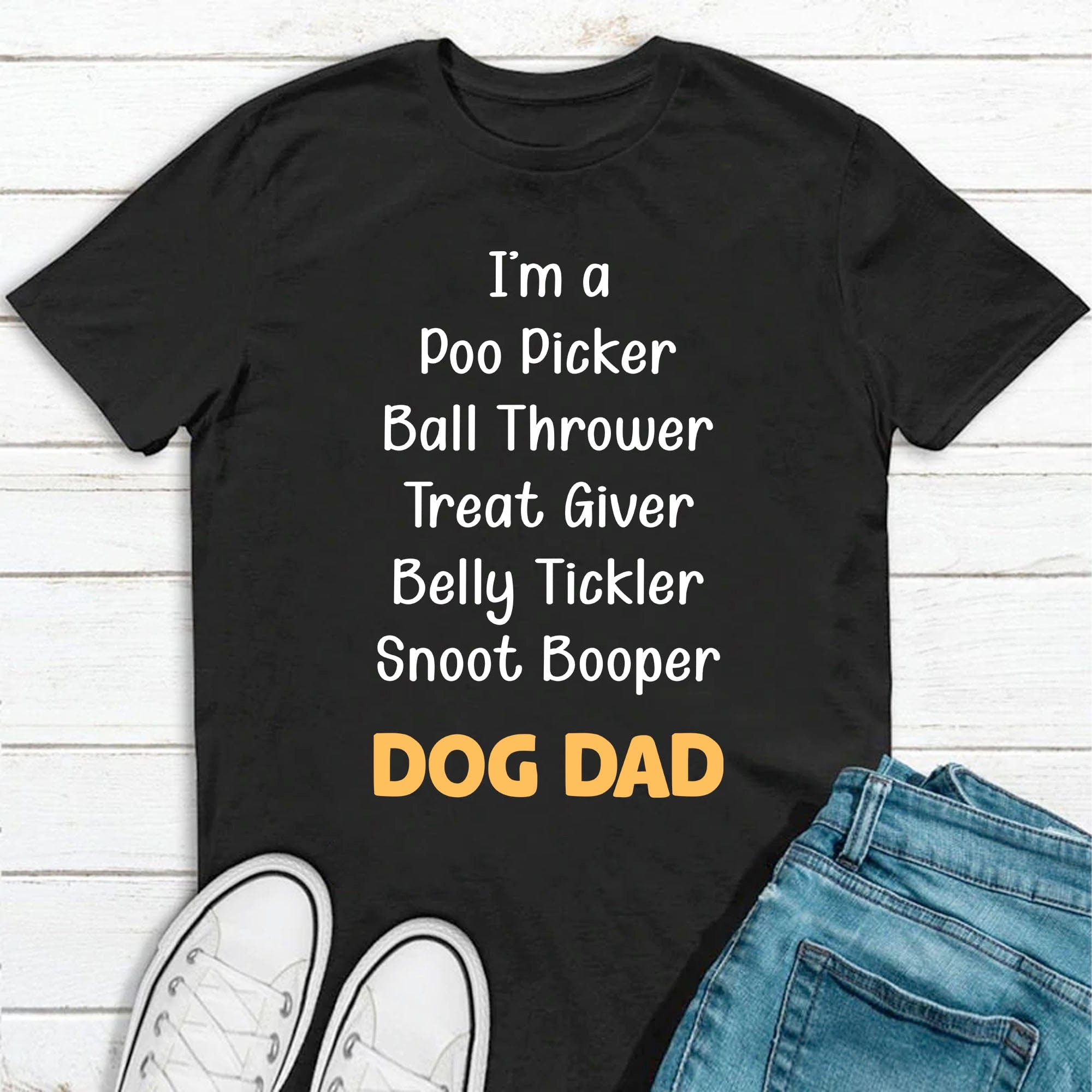 GeckoCustom Poo Picker Personalized Custom Dog Shirt C236 Basic Tee / Black / S