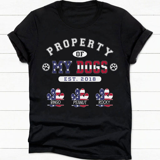 GeckoCustom Property Of My Dogs Personalized Custom Dog Shirt C188 Women Tee / Black Color / S