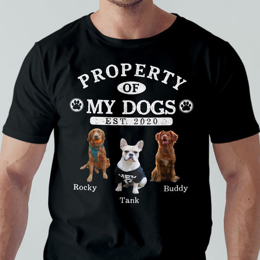 GeckoCustom Property Pawperty Dog Photo Shirt C188 Basic Tee / Black / S